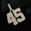 Personalized Number Pendant 1" Inch Long Made In 10KT Gold /14 KT Gold Embellished With Shiny Moissanite Diamonds As A Lucky Number Gift