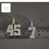 Personalized Number Pendant 1" Inch Long Made In 10KT Gold /14 KT Gold Embellished With Shiny Moissanite Diamonds As A Lucky Number Gift