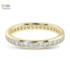 Eternity Band Ring with Princess Cut VVS Quality Certified Lab Diamonds in 18kt Gold, Engagement Ring, Custom Ring, Handmade Jewelry