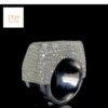 Luxury Iced Out Custom Number Ring Made In 925 Sterling Silver Studded With Shinny Moissanite Diamond For Birthday And Anniversary Gift
