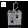 Luxury Iced-Out Dice Pendant – Black & White Diamond Hip-Hop Jewelry Made In 10 KT Embellished With Moissanite Diamond For The Birthday Gift