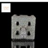 Luxury Iced-Out Dice Pendant – Black & White Diamond Hip-Hop Jewelry Made In 10 KT Embellished With Moissanite Diamond For The Birthday Gift