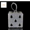 Luxury Iced-Out Dice Pendant – Black & White Diamond Hip-Hop Jewelry Made In 10 KT Embellished With Moissanite Diamond For The Birthday Gift