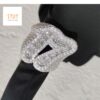 Luxury Iced Out Custom Number Ring Made In 925 Sterling Silver Studded With Shinny Moissanite Diamond For Birthday And Anniversary Gift