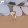 Oval Cut Solitaire Women's Ring in 18kt Gold Studded With VVS Lab Grown Diamond, Custom Engagement Wedding Ring, Certified Ring, Custom Gift