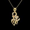 Love Style Pendant Made In 18/ 14/ 10/ KT Gold Embellished With Certified Lab Diamonds For The Birthday And Anniversary Gift To Special One