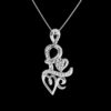 Love Style Pendant Made In 18/ 14/ 10/ KT Gold Embellished With Certified Lab Diamonds For The Birthday And Anniversary Gift To Special One