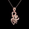 Love Style Pendant Made In 18/ 14/ 10/ KT Gold Embellished With Certified Lab Diamonds For The Birthday And Anniversary Gift To Special One