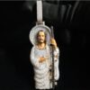 Divine Grace The Jesus Pendant Made In 14/10 KT Gold Studded With VVS Moissanite Diamonds For The Gift On Christmas Or Religious Events