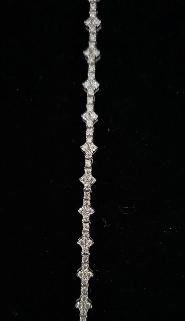 Iced Out Unique Tennis Chain Made In 925 Sterling Silver Embellished With Shiny Moissanite Stones For The Anniversary And Birthday Gift