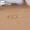 Emerald Cut Solitaire Women's Ring in 18kt Gold Studded With VVS Lab Grown Diamond, Custom Engagement Wedding Ring, Certified Ring, Gift