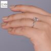 Emerald Cut Solitaire Women's Ring in 18kt Gold Studded With VVS Lab Grown Diamond, Custom Engagement Wedding Ring, Certified Ring, Gift