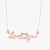 Love You Style Pendant Made In 18/14/10KT Gold Embellished With Certified Lab Diamonds For The Birthday And Anniversary Gift To Special One