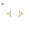 Three Stone Women's Screw Back Certified Earring in 18kt Gold Studded With VVS Lab Grown Diamond, Custom Earring, Trendy Jewelry, Gift, Sale