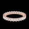 Vintage Gold Stud Ring Made 18 / 14 / 10KT Gold Embellished With Certified Lab Diamonds For Anniversary And Forever Special Person Gift