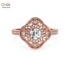 Antique Engagement Wedding Solitaire Women's Ring Made in 18kt Gold Studded With VVS Lab Grown Diamonds, Gift, Luxury Jewelry, Custom Ring