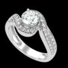 Spiral Style Diamond Ring Made In 18/14/10 KT Gold Embellished With Certified Lab Diamonds For Anniversary And Birthday Gift For Special One