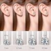 Solitaire 4CTW Women's Push Back Certified Earring in 18kt Gold Studded With VVS Lab Grown Diamond, Custom Earring, Trendy Jewelry, Gift