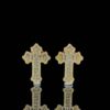 Elegant Cross Earrings Made In 10KT Gold / 14KT Gold Embellished With Shinny Moissanite Diamonds As A Gift To Women's On Special Occasions