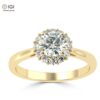 Solitaire Women's Engagement Wedding Ring Made in 18kt Gold Studded With VVS Lab Grown Diamonds, Gift, Luxury Jewelry, Custom Ring, Gift