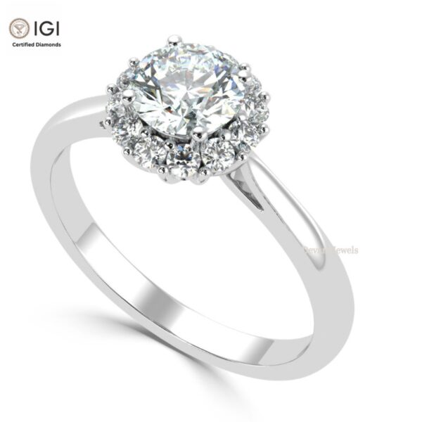 Solitaire Women's Engagement Wedding Ring Made in 18kt Gold Studded With VVS Lab Grown Diamonds, Gift, Luxury Jewelry, Custom Ring, Gift