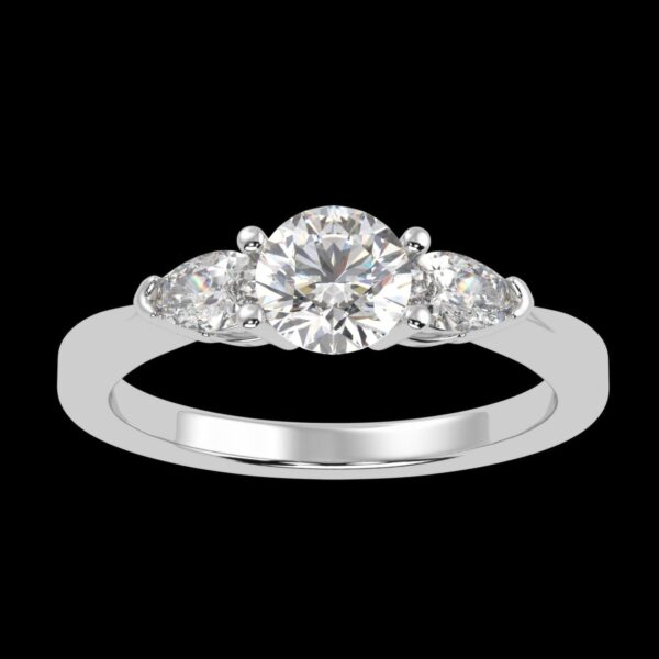 Diamond Gold Ring Made In 18 / 14 / 10 KT Gold Embellished With Certified Lab Diamonds For Birthday And Anniversary Gift For Special Person