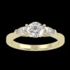 Diamond Gold Ring Made In 18 / 14 / 10 KT Gold Embellished With Certified Lab Diamonds For Birthday And Anniversary Gift For Special Person