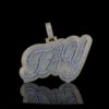 Iced Out Customized Name Pendant Made In 925 Sterling Silver Embellished With Shinny Moissanite Diamonds For Birthday And Memorial Gift