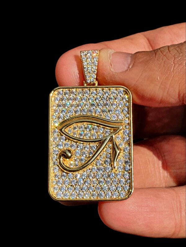 Ankh Pendant Made in 925 Sterling Silver Studded with VVS Colorless Moissainite Stone, Designer Trendy Pendant, Mens Pendant, Unisex Pendant
