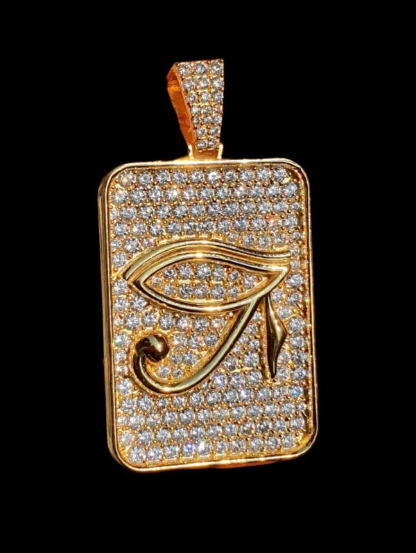Ankh Pendant Made in 925 Sterling Silver Studded with VVS Colorless Moissainite Stone, Designer Trendy Pendant, Mens Pendant, Unisex Pendant