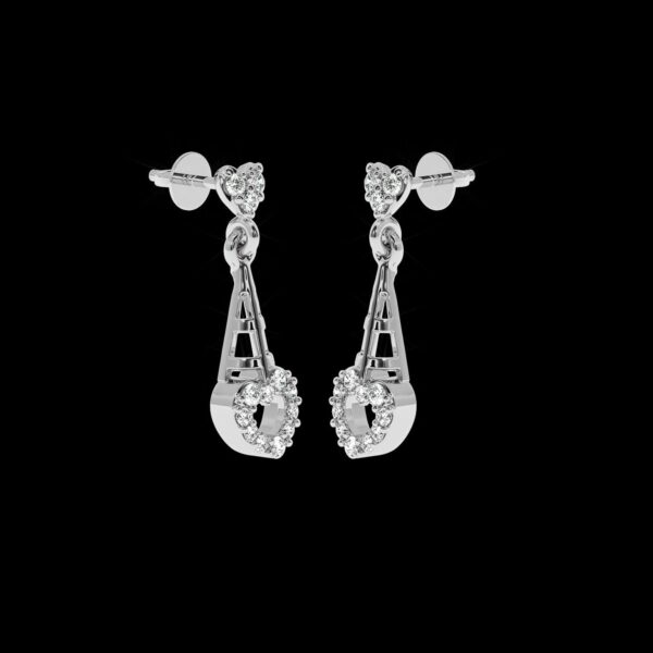 Heart Style Diamond Earring Made In 18/14/10KT Gold Studded With Certified Lab Diamonds For Birthday And Anniversary Gift For Special Person