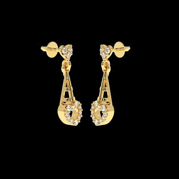 Heart Style Diamond Earring Made In 18/14/10KT Gold Studded With Certified Lab Diamonds For Birthday And Anniversary Gift For Special Person