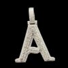 Iced Out Any Alphabet Letter Pendant In Any Size Made in 925 Sterling Silver Embellished with Shinny Moissanite Diamonds For Birthday Gift