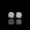 Iced Out Round Diamonds Earring Made in 925 Sterling Silver Embellished With Shinny Moissanite Diamonds For Birthday And Anniversary Gift