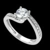 Magnificat Gold Solitaire Diamond Ring Made In 18 / 14 / 10 KT Gold Embellished With Certified Lab Diamond For Wedding And Anniversary Ring