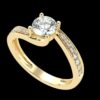 Magnificat Gold Solitaire Diamond Ring Made In 18 / 14 / 10 KT Gold Embellished With Certified Lab Diamond For Wedding And Anniversary Ring