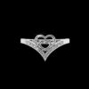 Double Heart Gold Ring Made In 18/14/10 KT Gold Embellished With Certified Lab Diamonds For Wedding And Anniversary Gift For Special Person