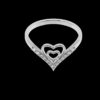 Double Heart Gold Ring Made In 18/14/10 KT Gold Embellished With Certified Lab Diamonds For Wedding And Anniversary Gift For Special Person