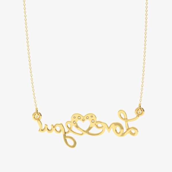 Love You Style Pendant Made In 18/14/10KT Gold Embellished With Certified Lab Diamonds For The Birthday And Anniversary Gift To Special One