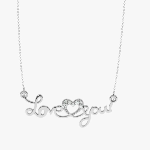 Love You Style Pendant Made In 18/14/10KT Gold Embellished With Certified Lab Diamonds For The Birthday And Anniversary Gift To Special One