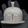 Iced Out Goon Hip Hop Customized Cap Shape Pendant Studded With Shinny Moissanite Diamonds For The Birthday And Memorial Gift Unisex Pendant