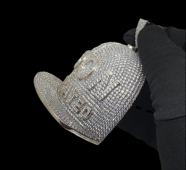 Iced Out Goon Hip Hop Customized Cap Shape Pendant Studded With Shinny Moissanite Diamonds For The Birthday And Memorial Gift Unisex Pendant