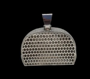 Iced Out Goon Hip Hop Customized Cap Shape Pendant Studded With Shinny Moissanite Diamonds For The Birthday And Memorial Gift Unisex Pendant