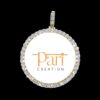 Iced Out Photo Pendant With Illusion Setting Made in 14 KT Gold & 10 KT Gold Embellished With Shinny Moissanite Stone For The Memorial Gift