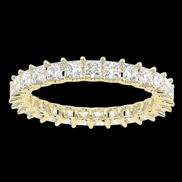 Vintage Gold Stud Ring Made 18 / 14 / 10KT Gold Embellished With Certified Lab Diamonds For Anniversary And Forever Special Person Gift