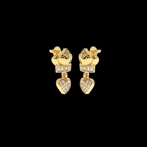 Wedding Diamond Earring Made In 18 / 14 / 10 KT Gold Embellished With Certified Lab Diamonds For Wedding And Anniversary Gift For Her
