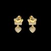 Wedding Diamond Earring Made In 18 / 14 / 10 KT Gold Embellished With Certified Lab Diamonds For Wedding And Anniversary Gift For Her