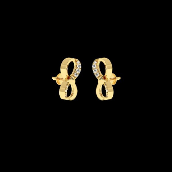 Diamond Earring Made In 18 / 14 / 10 KT Gold Embellished With Certified Lab Diamonds For Wedding And Anniversary Gift For The Special Person