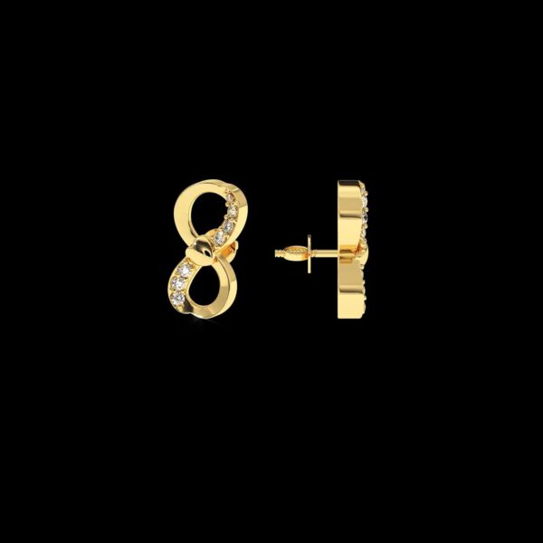 Diamond Earring Made In 18 / 14 / 10 KT Gold Embellished With Certified Lab Diamonds For Wedding And Anniversary Gift For The Special Person