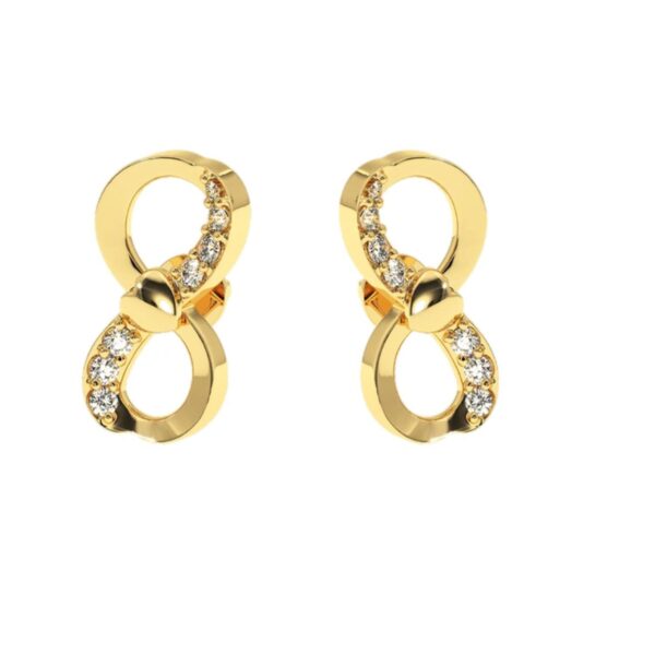 Diamond Earring Made In 18 / 14 / 10 KT Gold Embellished With Certified Lab Diamonds For Wedding And Anniversary Gift For The Special Person